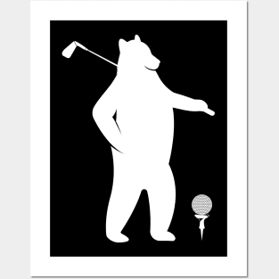 Golf Bear Lover Gift for Golf Prayer Looking For Whole In One Funny Posters and Art